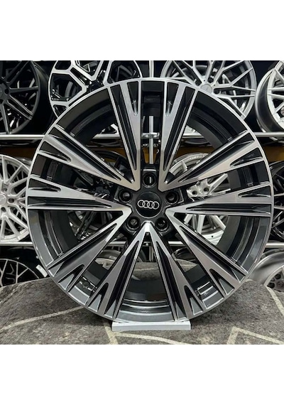 20 İnç 5x112 Audi A4 A6 A8 Uyumlu Siyah Elmas Kesim Jant 4 Adet