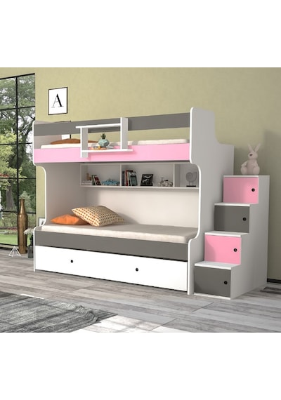 Napoli Yavrulu Seyyar Merdivenli Ranza Pgb M2 90 x 190 CM
