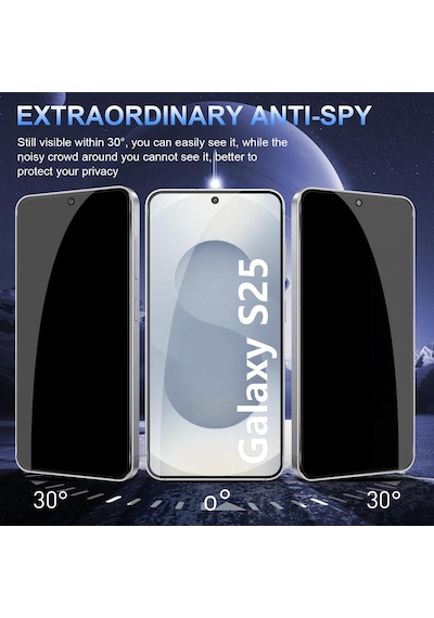 Samsung Galaxy S25 Uyumlu Hayalet Ekran Koruyucu Cam Tam Kaplar 5d