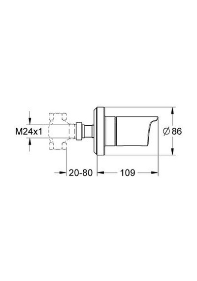 Grohe Grohtherm 2000 New Ankastre Stop Valf - 19243001 Krom