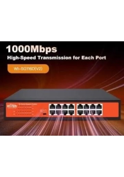 Wıtek Wı-sg116d Poesiz 16port Gigabit Ethernet Switch