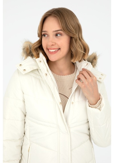 U.s. Polo Assn. Kadın Krem Kaban 50289558-vr071 Krem