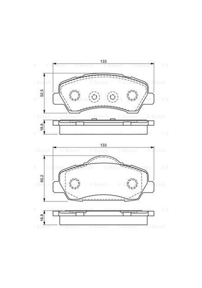 Citroen C-Elyssee 1.6Vti 2012-2014 Bosch Ön Balata N11.6512
