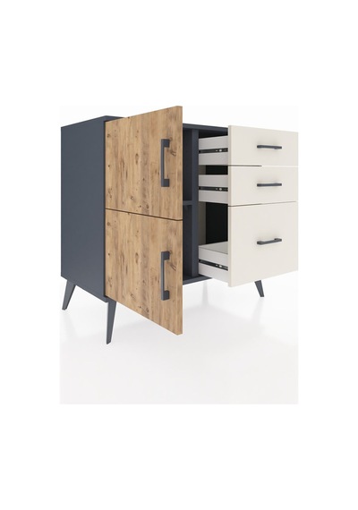 Hyperion Şifonyer Tek Raflı 3 Çekmeceli 2 Kapaklı 88x44x80 Antrasit-çam/aytaşı Çam/aytaşı Hyperion Şifonyer Tek Raflı 3 Çekmeceli 2 Kapaklı 88x44x80 Antrasit-çam/aytaşı Çam/aytaşı