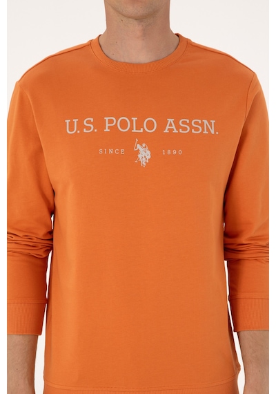 U.S. Polo Assn. Erkek Regular Fit Bisiklet Yaka Bakır İnce Basic Sweatshirt 50313743-VR182