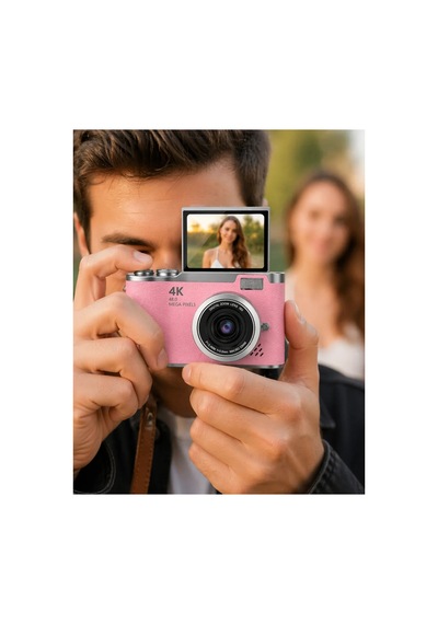 Yeni Nesil Dijital Kamera 48 Mp Selfie Vlog Kamera Flip Screen Zoomlu Standart Standart