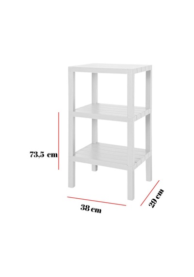 3 Katlı Beyaz Raf Kitaplık & Banyo Düzenleyicisi 73,5 Cm-brns0048 Beyaz 3 Katlı Beyaz Raf Kitaplık & Banyo Düzenleyicisi 73,5 Cm-brns0048 Beyaz