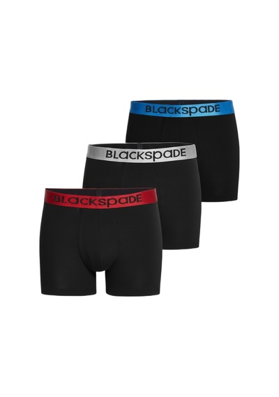 Blackspade Erkek Boxer 3'lü Paket Modern Basics 9471 Siyah