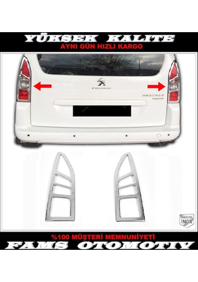 Peugeot Partner Tepee Krom Stop Çerçeve 2 Parça 2008-2012 P.Çelik