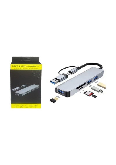 Platoon Pl-5720 Type-c Usb Girişli 3.0 Usb Hub 5 -in -1