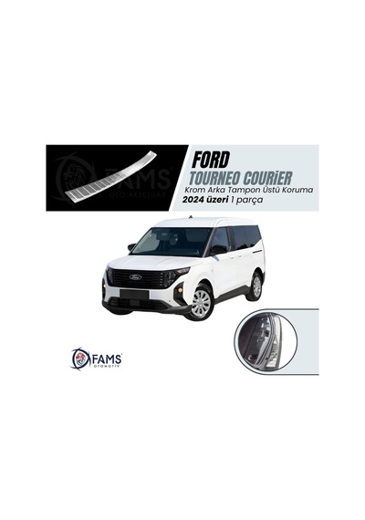 Ford Tourneo Courier Krom Arka Tampon Üstü Koruma 2024 P.çelik