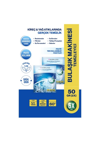 Bulaşık Makinesi Temizleyici 50 Gr X 2