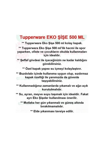 Eco Şişe Suluk 500 Ml 2 Li Turkuaz Somon