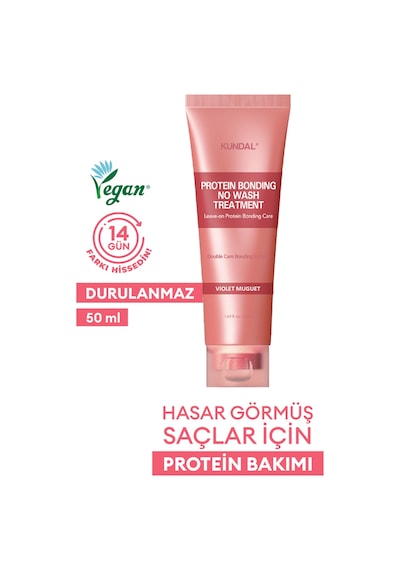 Yoğun Onarıcı Durulanmayan Bakım Kremi Kundal Protein Bonding No Wash Treatment 50ml Leather Iris