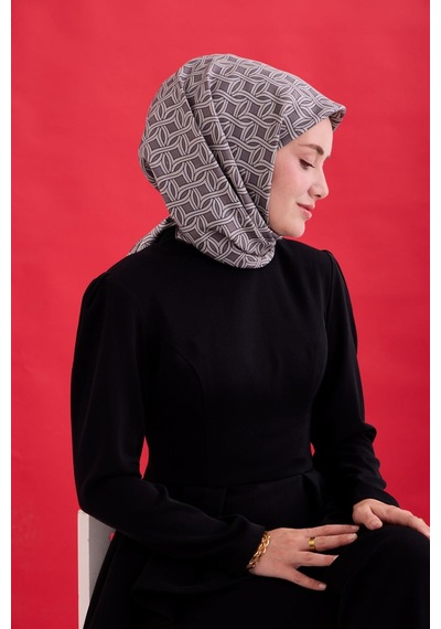 Silk Home Twill İpek Eşarp 11479-10 Koyu Gri, Gümüş
