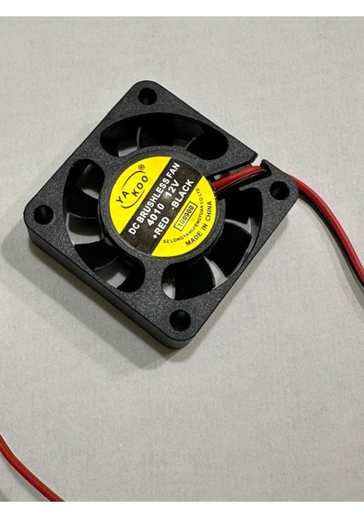 4 Cm 12 Volt Fan 12 Volt 4 Cm 2 Pinli 18 Cm Kablo Uzunluğu 40x40x10 Mm Fan