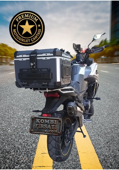 Alüminyum Motosiklet Arka Çantası 45 Lt Top Case Kbg-01 Alüminyum - Siyah