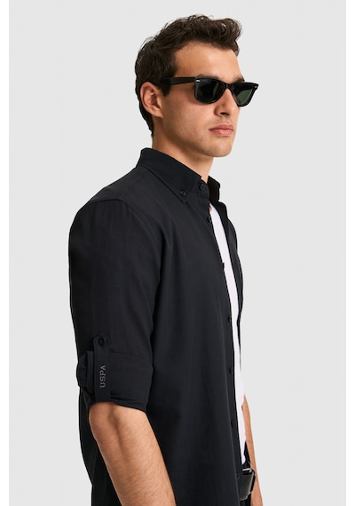U.s. Polo Assn. Erkek Siyah Gömlek Basic 50324660-vr046