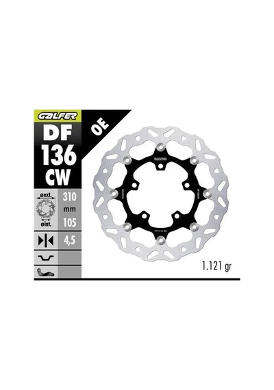 Honda Cbr 650 R Ön Fren Diski 310 Mm 2019 Sonrası Galfer Dalgalı Hareketli Aluminyum Disk
