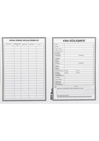 Dilman Kira Kontratı 5 Adet Kira Sözleşmesi