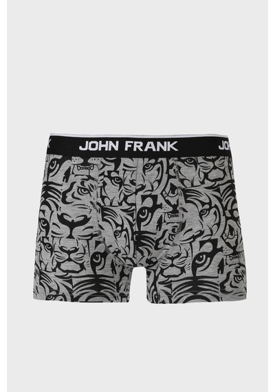 John Frank Desenli Pamuklu Boxer Erkek Boxer Jfbtora04 Gri