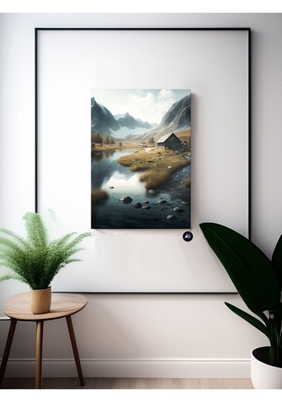 Kuzey Huzuru Iskandinav Tarzı Poster