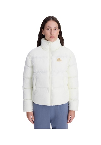 Kappa Authentic Arya Kadın Beyaz Regular Fit Şişme Mont Beyaz