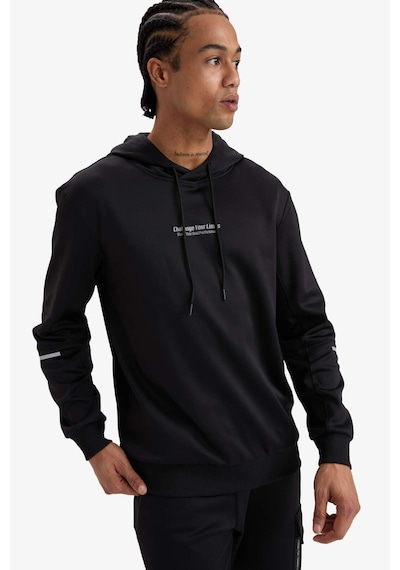 Defacto Defactofit Standart Fit Kapüşonlu Sporcu Sweatshirt D3736ax25wnbk81 Siyah Defacto Defactofit Standart Fit Kapüşonlu Sporcu Sweatshirt D3736ax25wnbk81 Siyah