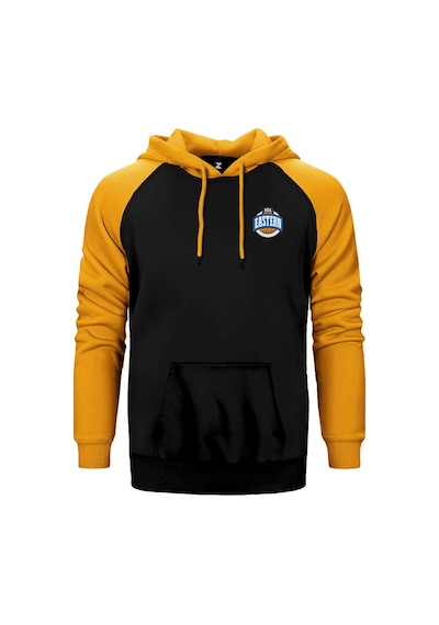 Basketeastern Logo Sarı Renk Reglan Kol Kapşonlu Sweatshirt Sarı