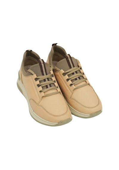 Dgn Kadın Bağcıklı Sneaker Bej