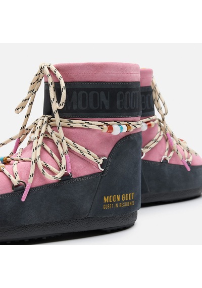 Hj05 Grey/rose Bot Kar Kadın 80d1409730 Moon Boot Mb X Gır Icon Low Suede Beads Hj05 Grey/rose