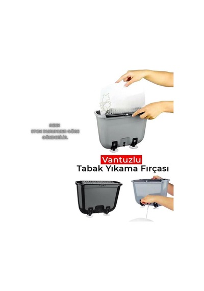 Tabaac Tabak Yıkama Fırçası Tasarrufmatik Fonksiyonel Renkli Beyaz - Çok Renkli