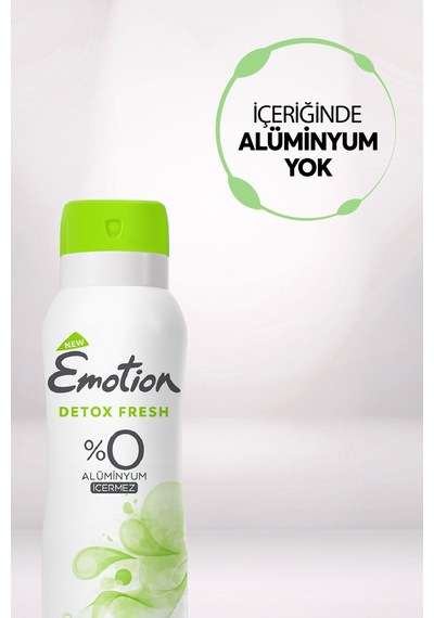 Detox Fresh Kadın Alüminyumsuz Vegan Deodorant 3x150ML Hızlı Kurur, Leke Bırakmaz