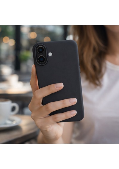 Apple Apple iPhone 17 Uyumlu Kılıf Renkli Lansman İçi Kadife Yumuşak Kamera Yükseltili Silikon Siyah