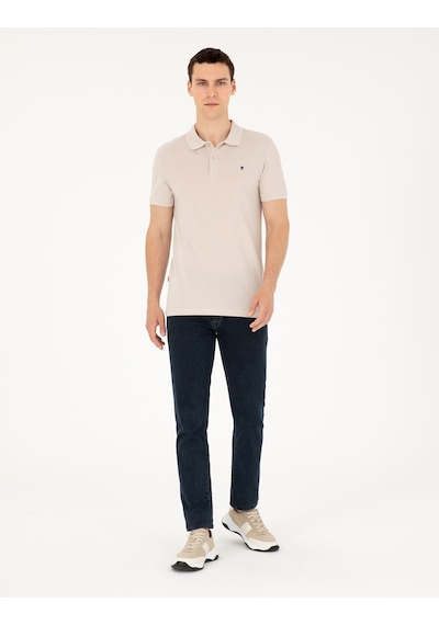 Pierre Cardin Erkek Taş Tişört Basic 50291625-vr049 Taş