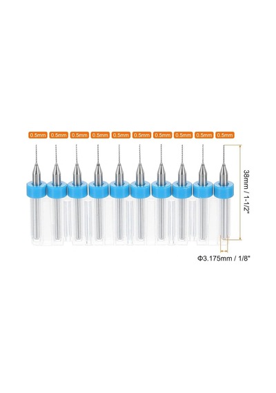 0.5mm Pcb Matkap Ucu Seti - 10 Adet Kutulu