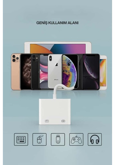 Lightning Otg Dönüştürücü İphone Uyumlu Çift Usb Bağlantı Şarj Ve Data Aktarım Kablosu Çok Yönlü Çevre Birimi Desteği: Usb Bellekler, Klavyeler, Mouselar, Kart Okuyucular, Mıdı Klavyeler Ve Dijital Kameralar İle Geniş Uyumluluk. Lightning Otg Dönüştürücü İphone Uyumlu Çift Usb Bağlantı Şarj Ve Data Aktarım Kablosu Çok Yönlü Çevre Birimi Desteği: Usb Bellekler, Klavyeler, Mouselar, Kart Okuyucular, Mıdı Klavyeler Ve Dijital Kameralar İle Geniş Uyumluluk.