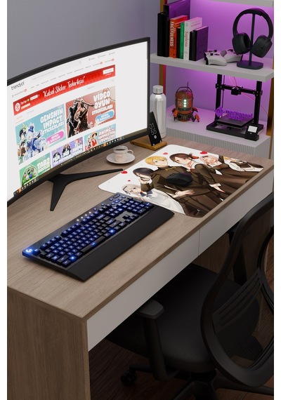 Kaguya Sama Anime V4 - 48x40 Xl Gaming Kauçuk Kaymaz Taban Mouse Pad Fare Altlığı