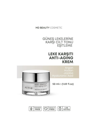 Md Beauty  Ve Leke Karşıtı Nemlendirici Krem 50 ML