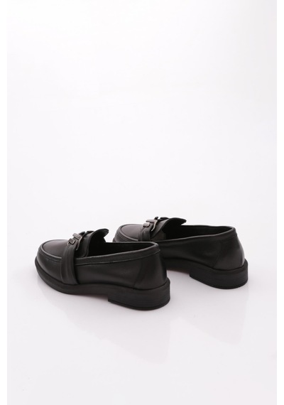 Dgn 527 Kadın Loafer Ayakkabı Siyah Napa