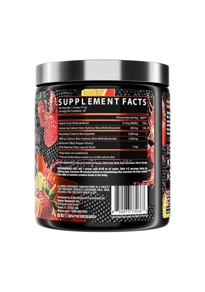 Nutrex Research Micronize Creatine+hmb Monohidrat 30 Servis - Fruit Punch Aromalı