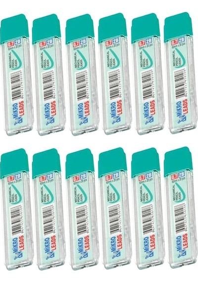 Kalem Ucu 2b 0,7 Mm 12 Adet Mekanik Uçlu Otomatik Kurşun Kalem Ucu 2b 60mm X 0,7mm Siyah Mikro Uç Kısa