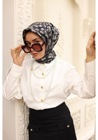 Silk Home Twill İpek Eşarp 11451-35 Füme