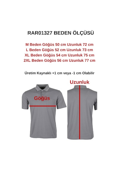 Erkek Tişört Polo Yaka Normal Kesim Süprem Rar01327 Gri