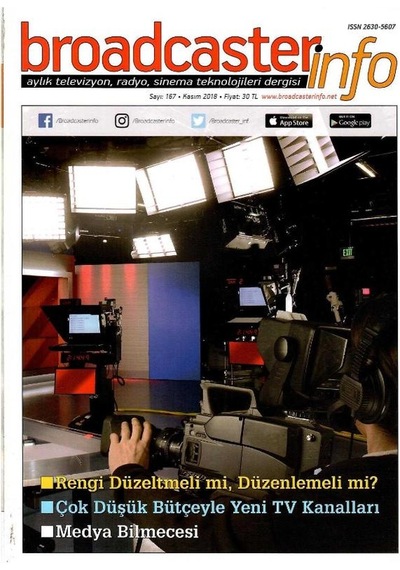 Broadcasterinfo:aylık Televizyon,radyo,sinema Teknolojileri Dergisi-çok Düşük Bütçeyle Yeni Tv Kanalları Sayı:167-kasım 2018 Retro Koleksiyon Eski Baskı
