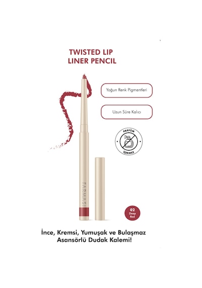 Farmasi Dudak Kalemi 02 Deep Red