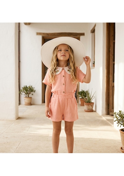 Baby Lory Kids Store Kız Çocuk Dantel Yaka Detaylı Takım AÇIK PEMBE