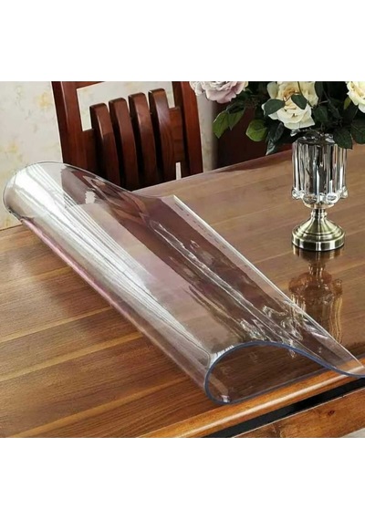 1.2 Mm Kalinlik 100 Cm En Şeffaf Kalın Pvs Masa Koruyucu Mika Masa Örtüsü 100 X 110