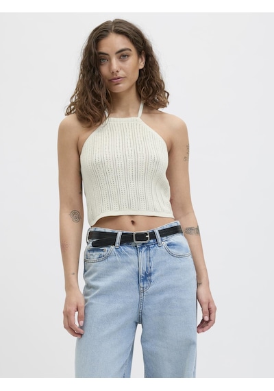 Jack & Jones Kadın Boyundan Baglamali Bluz - Zoella - 12275501 Vanilla Ice