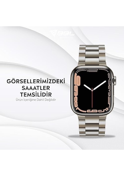 Apple Watch Series Se/11/10/9/8/7/6/5/4/3 İle Uyumlu Çelik Kordon Bbl04